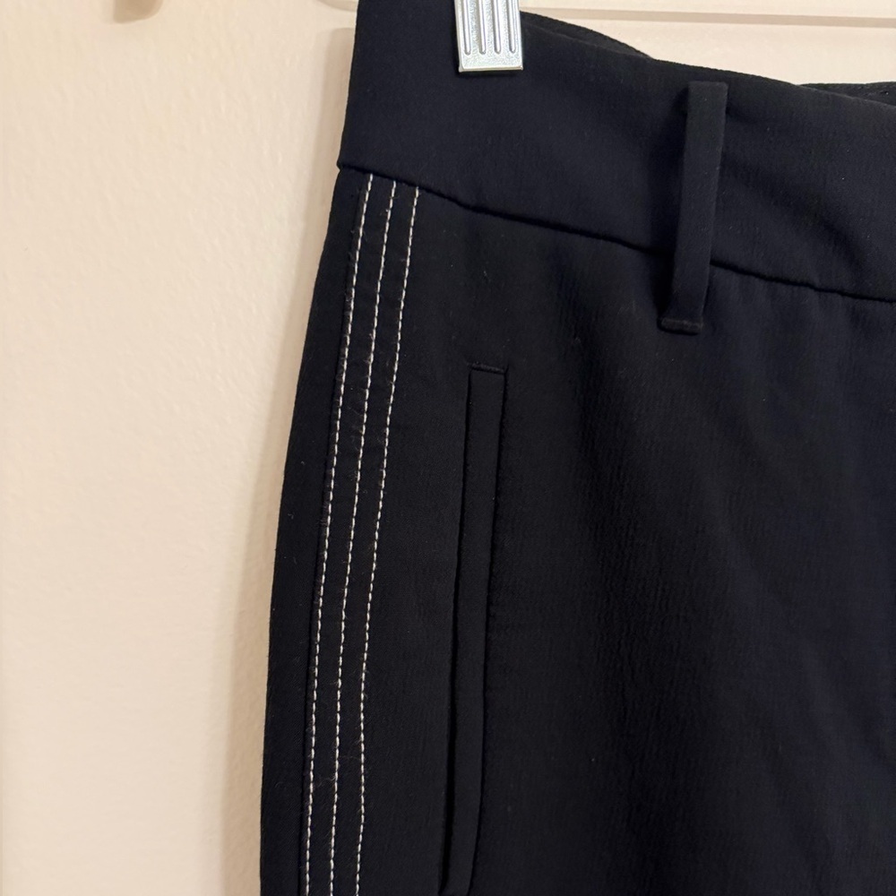Aritzia Wilfred Straight Cropped Black Slacks with Side Stripes - Picture 7 of 7